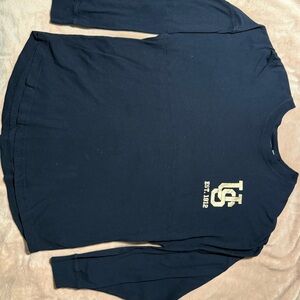 Universal Dark Blue Long Sleeve Tee with Logo